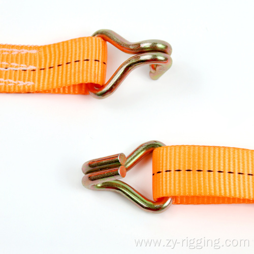 Orange 1.2 Meters Ratchet Tie Down Strap Set